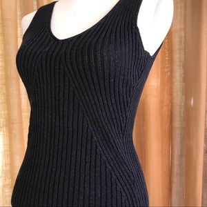 BCBG MaxAzria black stretch sleeveless tank